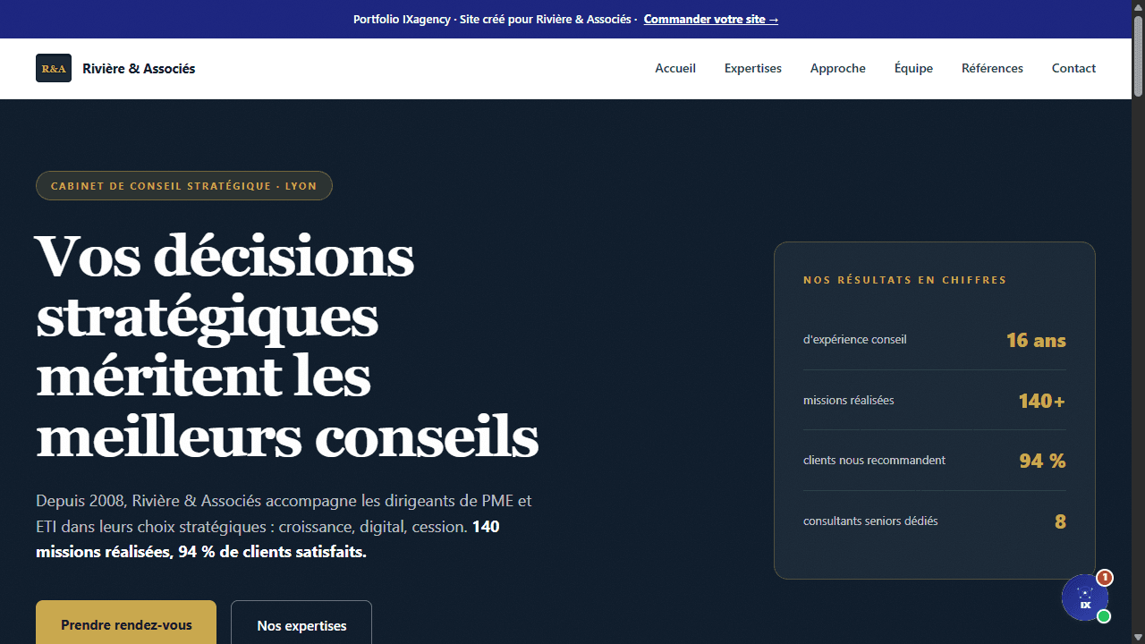 Cabinet Rivière — site conseil B2B