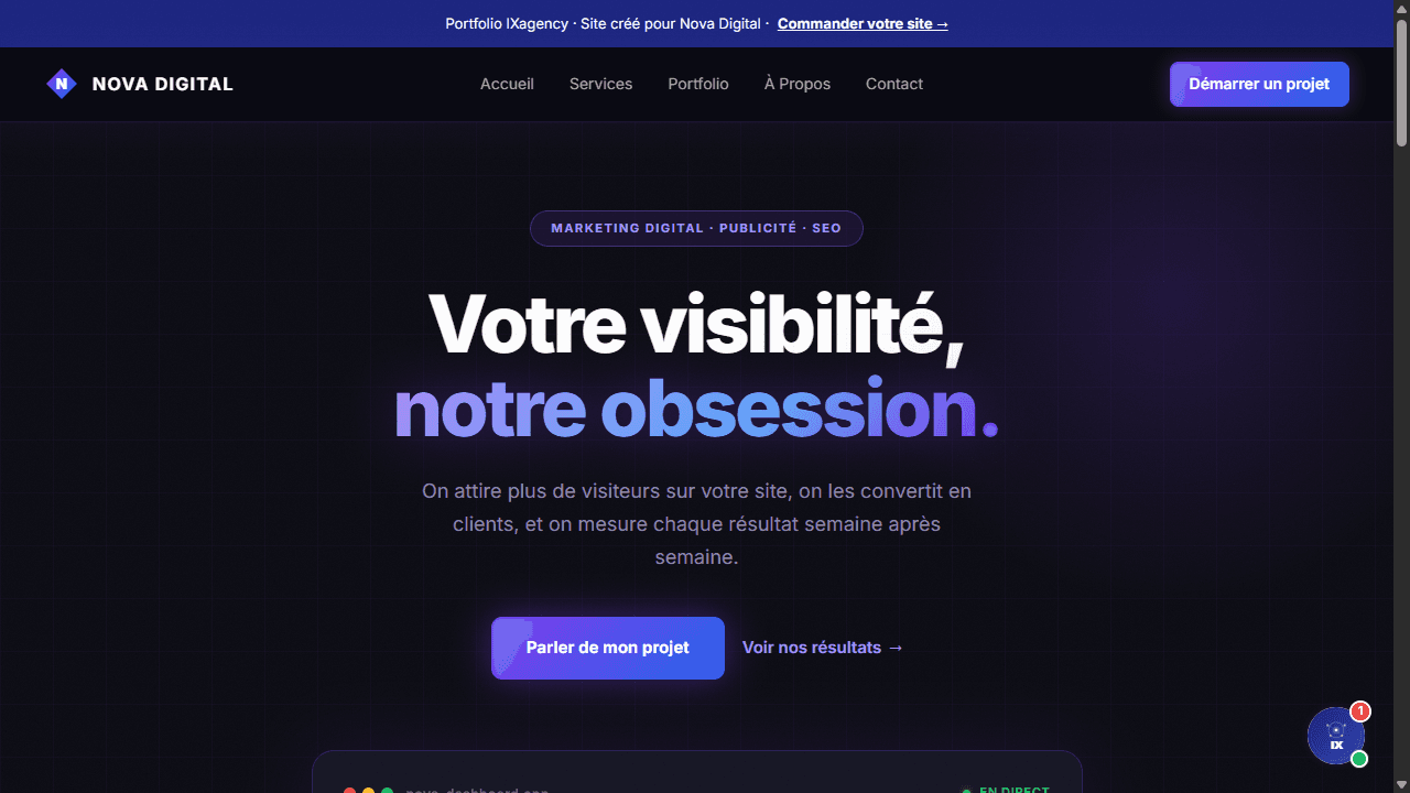 Nova Digital — site marketing digital